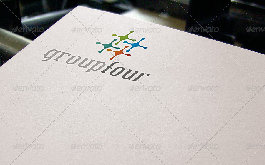 Group Four Logo & Background by dklipi GraphicRiver